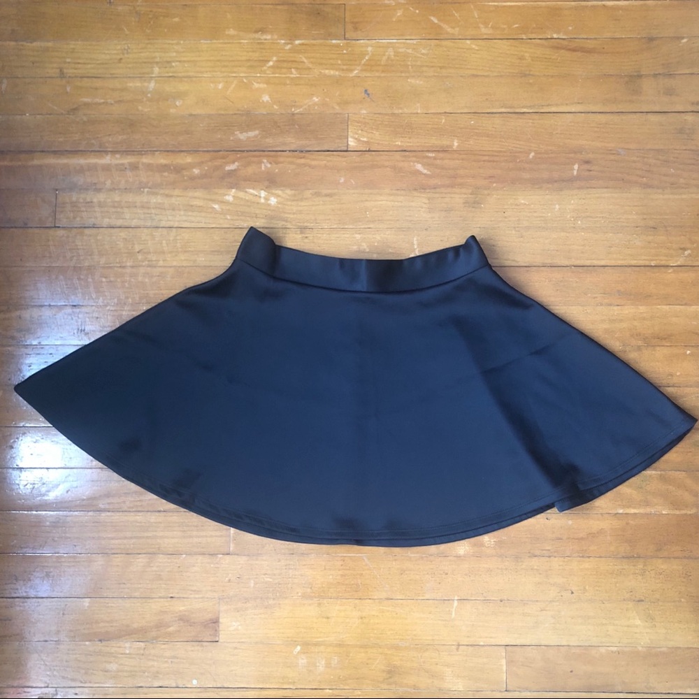 Black Mini Skater Skirt.